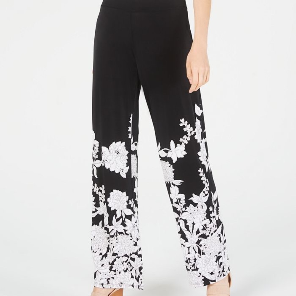 INC Floral-Print Wide-Leg Pants